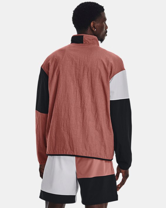 Men's Curry Full-Zip Woven Jacket, Red, pdpMainDesktop image number 1
